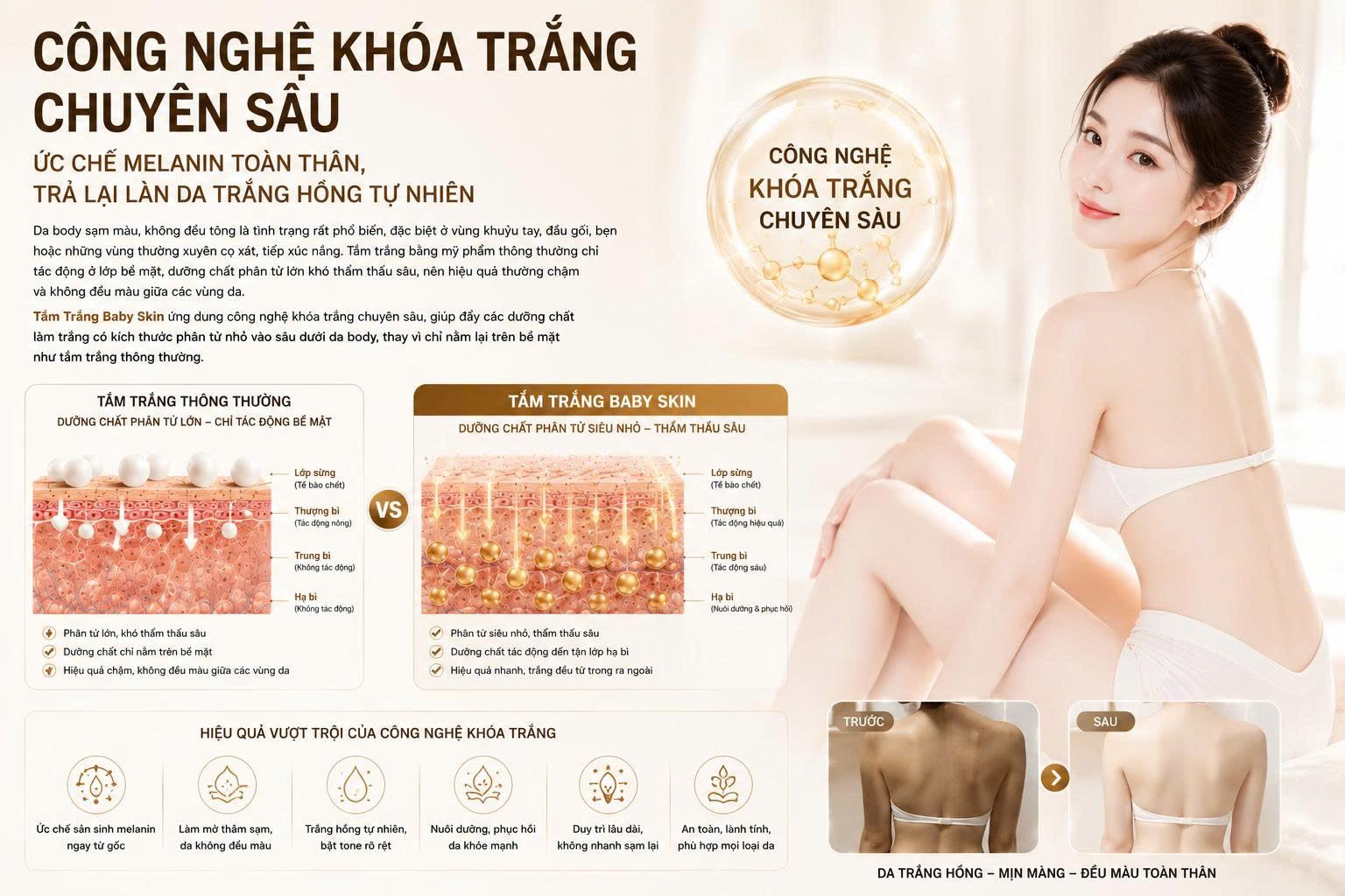 TẮM TRẮNG BABY SKIN - Skin Plus Dermatology